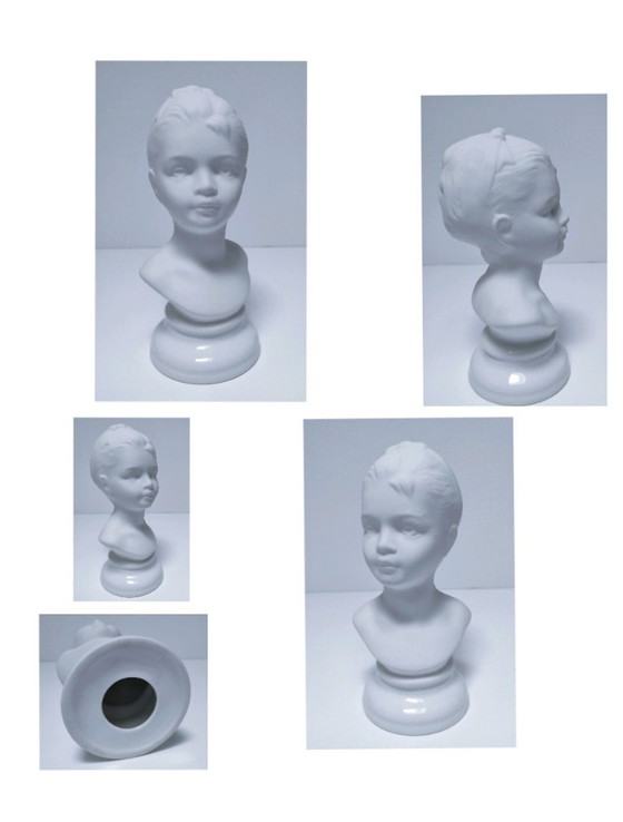 Image 1 of Cabeza de niña de porcelana bisqué de los años 60