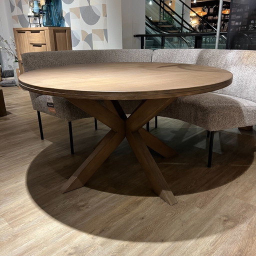 Valvola - Madera de acacia en color marrón ahumado – Pronto Wonen, eettafels, Wood