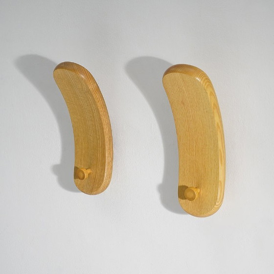 Image 1 of Paire de porte-manteaux muraux « Spatola » de De Paz, Durbino, Lomazzi pour Fiarm, années 1970