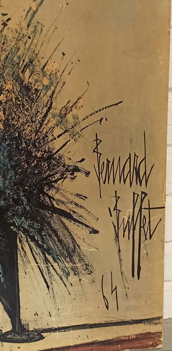 Image 1 of Bernard Buffet Vintage Print on Wood