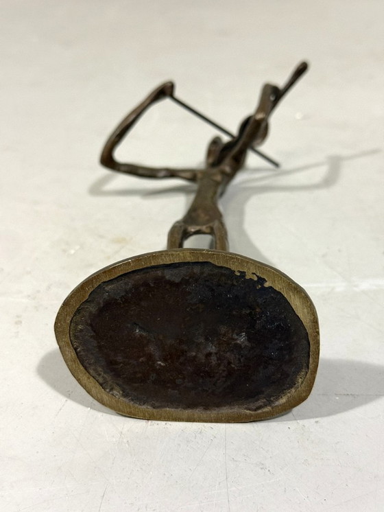 Image 1 of Abstract bronze statue of a violinist 1970-80's