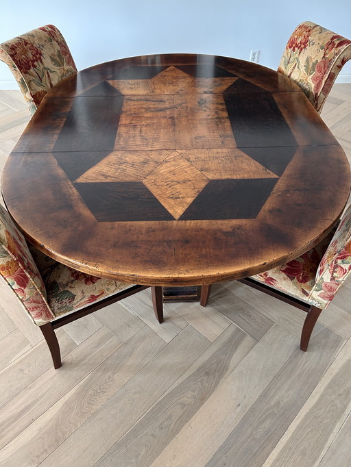 Art deco tafel op 1 poot