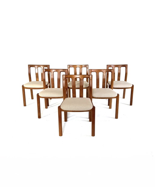 6x chaise de salle à manger vintage Dyrlund '70s