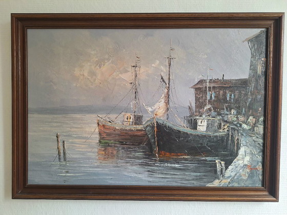 Bateaux Garés – Peintures et dessins, Toile (photo 2 of 5)