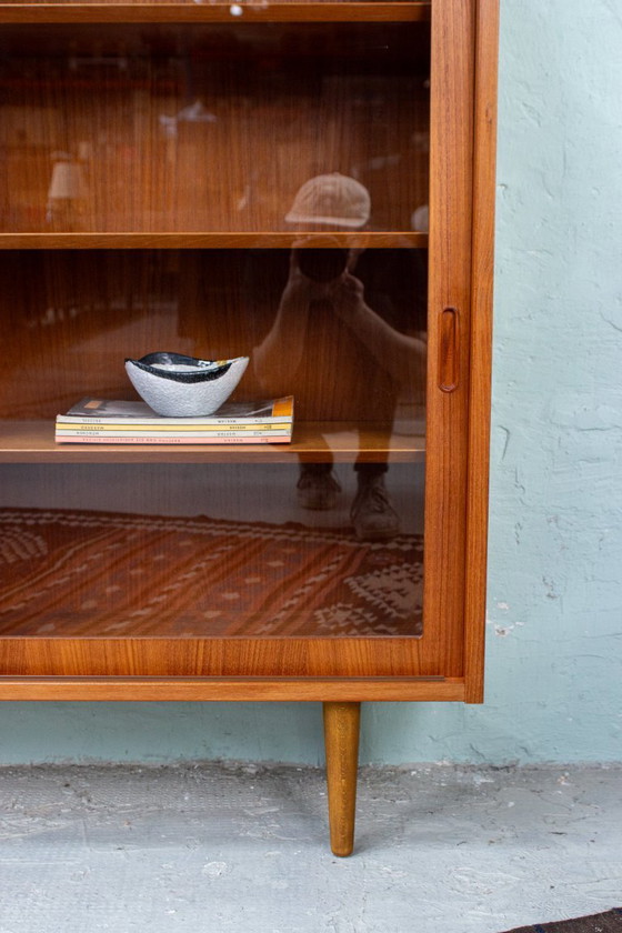 Image 1 of Vintage teakhouten vitrinekast, dressoir, ladekast, Hundevad Deens