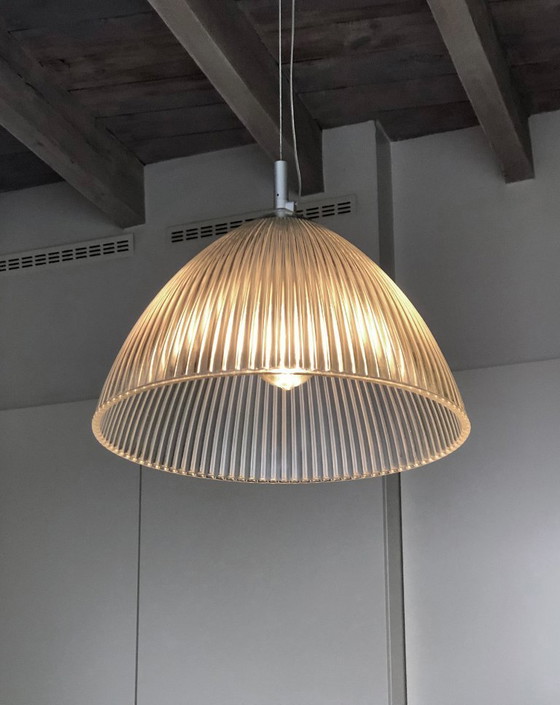 Image 1 of • Lucitalia Milano – 'Stresa-G' Large Glass Pendant Lamp – Shigeaki Asahara – 1980s
