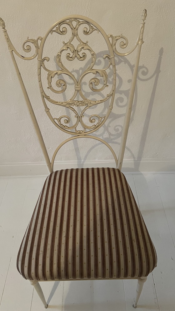 Image 1 of Chaise italienne vintage en fer