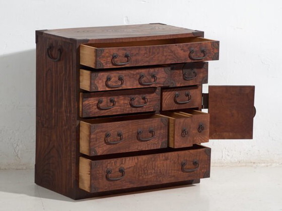 Cómoda de almacenamiento Tansu antigua - Período Meiji / Taishō (aprox. ) #34 – Iron (photo 23 of 40)