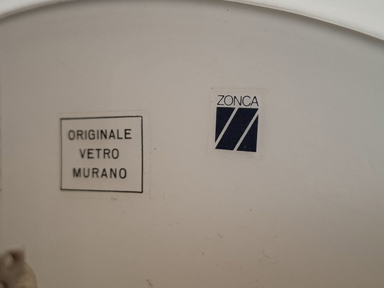 Lampe de table en verre de Murano des années 80, Zonca, Métal, Noir (photo 5 sur 8)
