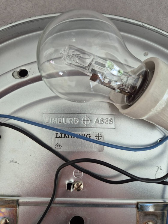 Image 1 of Glashütte Limburg 2275 Lampada da soffitto grande in vetro testurizzato ambrato, 50 cm