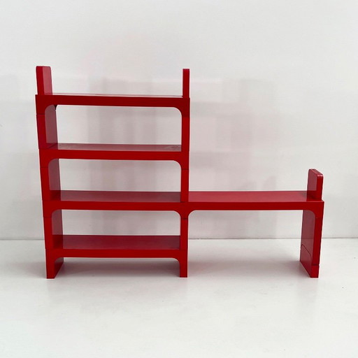 Estantería modular roja de Olaf Von Bohr para Kartell, años 70 – boekenkasten, Plastic (photo 2 of 13)