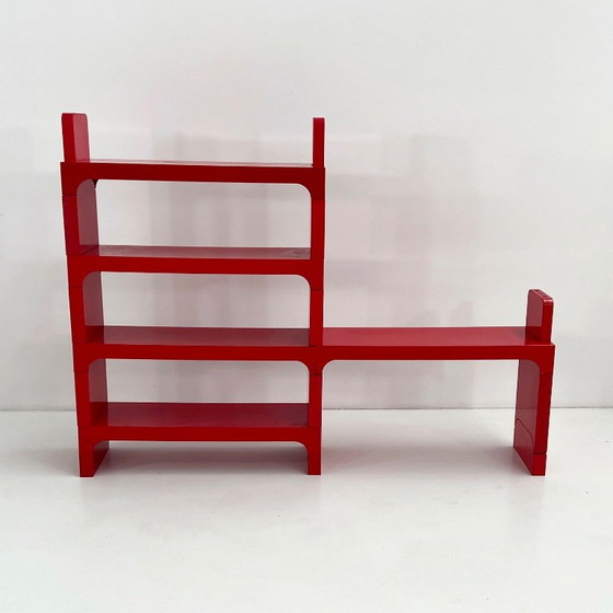 Estantería modular roja de Olaf Von Bohr para Kartell, años 70 – Librerías, Plastic (photo 2 of 13)