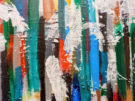 Image 1 of T. van Steenbergen "¡FELIZ, FELIZ!" nuevo 100 x 100 cm