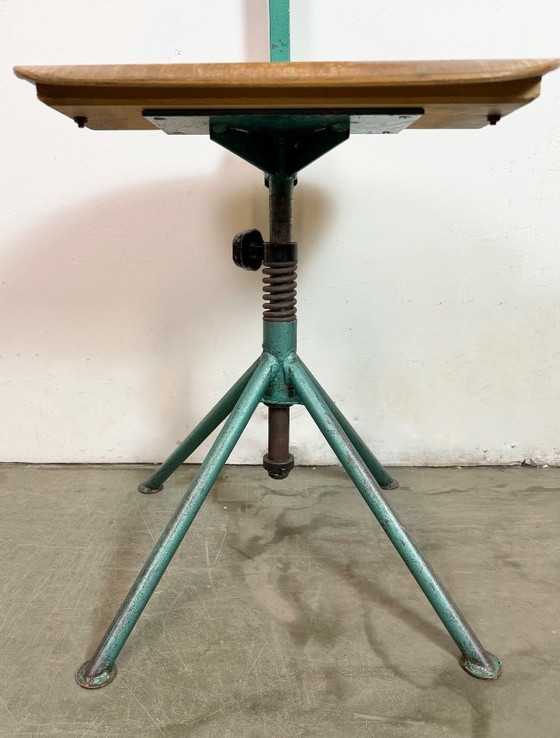 Image 1 of Dark Green Industrial Workshop Chair, 1950s