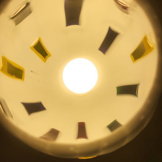 Image 1 of Table lamp in colored glass, Zicoli Italy