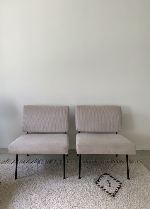 2 poltrone Knoll, a coste color sabbia – fauteuils, Metal, Textile (photo 2 of 7)