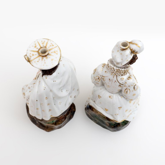 Image 1 of Paar Parfümhalterfiguren - Frankreich - Manufaktur Jacob Petit, Mitte des 19. Jahrhunderts