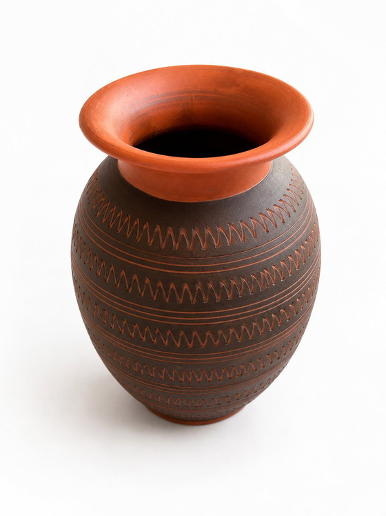 Image 1 of Vintage Rudi Stahl Studio Pottery Vase Mid-Century West German Ceramic Art