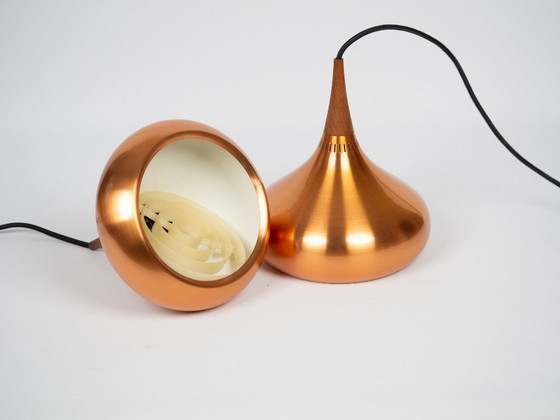 Image 1 of Coppia di 2 lampade a sospensione vintage danesi Orient di jo Hammerborg, Fog og Morup, 1963