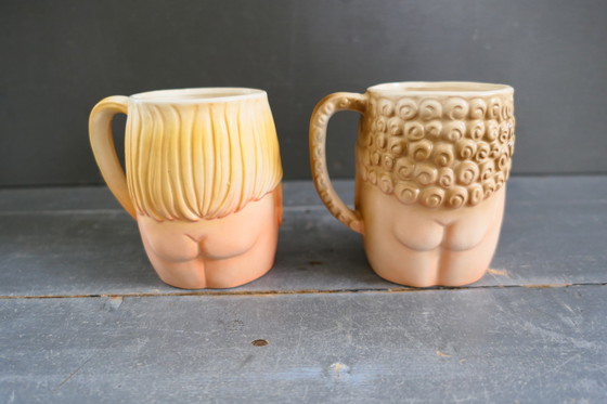 Image 1 of Vintage Adam & Eve Mugs Japan