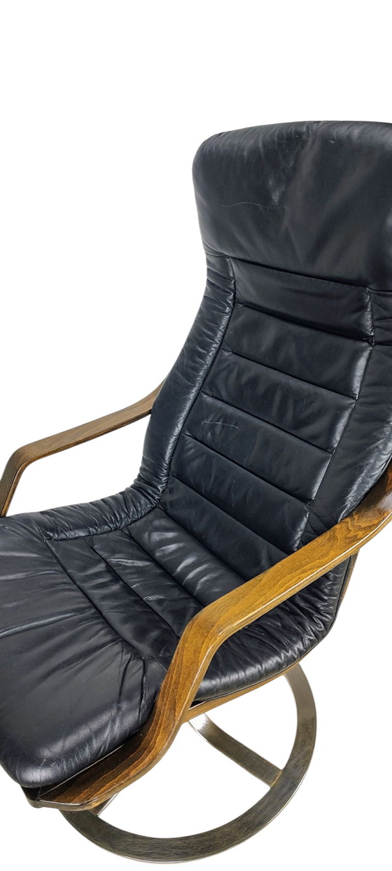Image 1 of Sillón giratorio de diseño escandinavo de los años 70