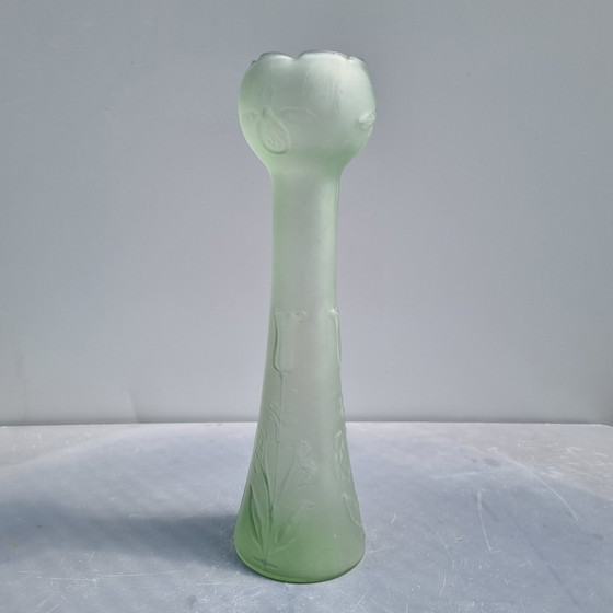 Image 1 of Josef Rindskopf frosted Pepita Vase Art Nouveau 
