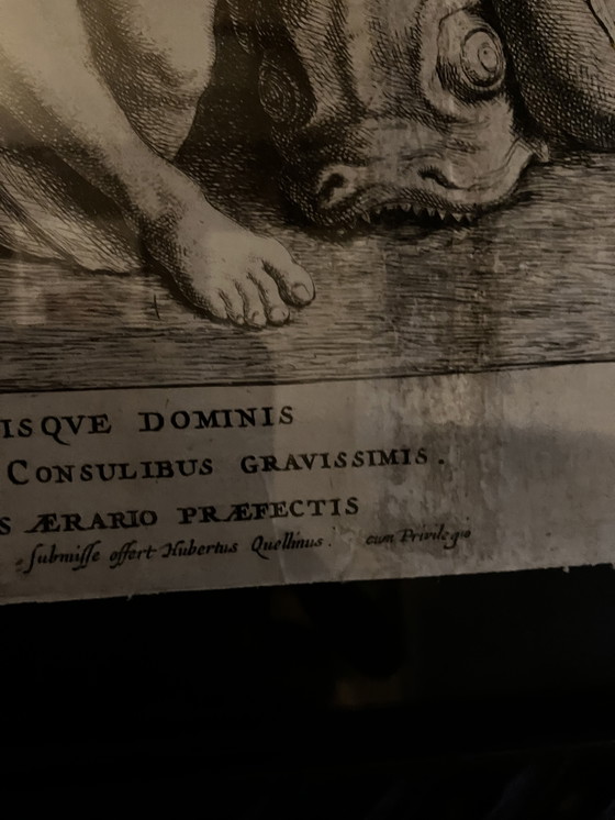 Image 1 of Hubertus Quellinus 1665-1668 Engraving Set Timpans Palace on Dam Square