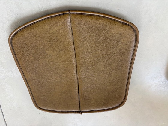 Image 1 of 5x vintage leather seatpad for Harry Bertoia Side Chair