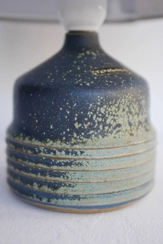 Image 1 of Mid-century modern pottery table lamp made by Rolf Palm, Sweden