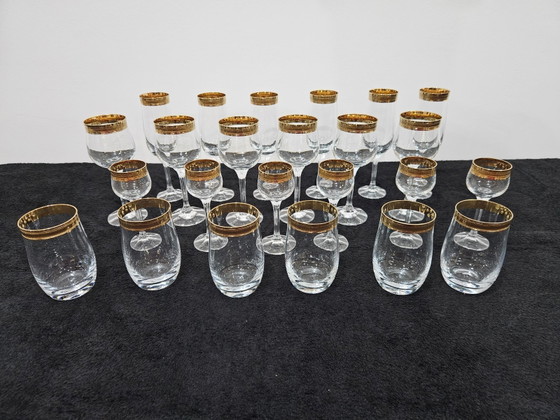 Bicchieri in cristallo dorato vintage, set da 24 – Bicchieri e caraffe, Crystal (photo 13 of 13)