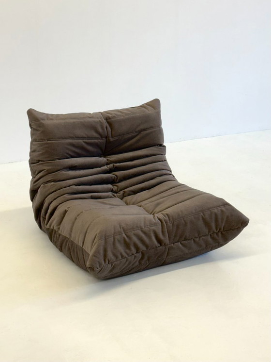 Image 1 of Ligne Roset Togo 1-brufolo in velluto tortora