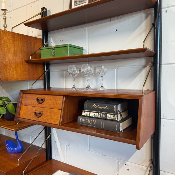 Vintage Wall cabinet •Louis van Teeffelen• – Wood, Brass (photo 3 of 15)