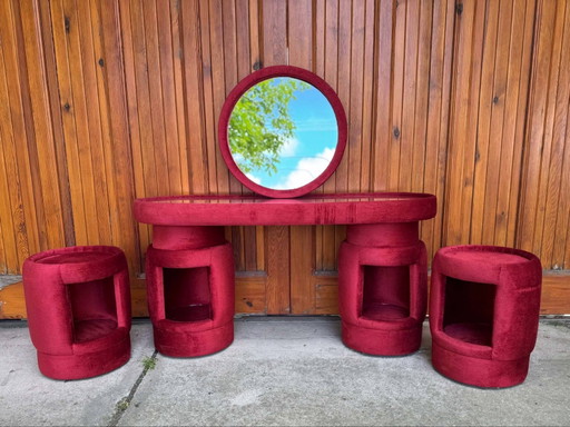 Dressing Tables by Kecskeméti Bútorertékesítő Vállalat, 1975, Set of 4