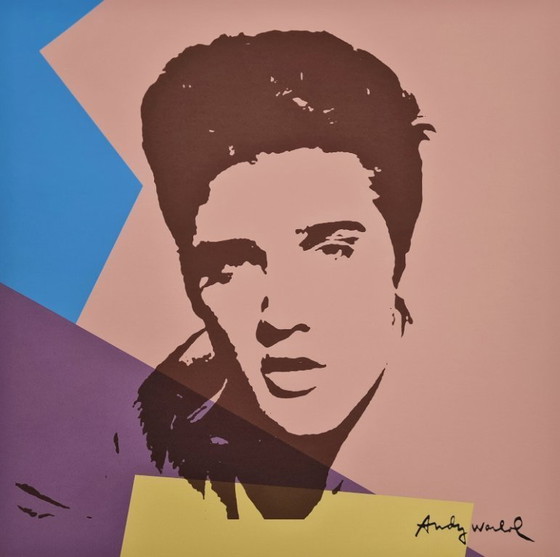 Image 1 of D'après Andy Warhol, Elvis Presley, années 1980, lithographie