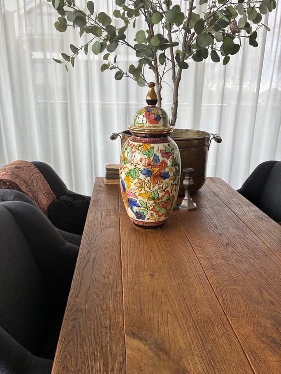 Image 1 of Large (55cm) lidded vase H. Bequet 1950s