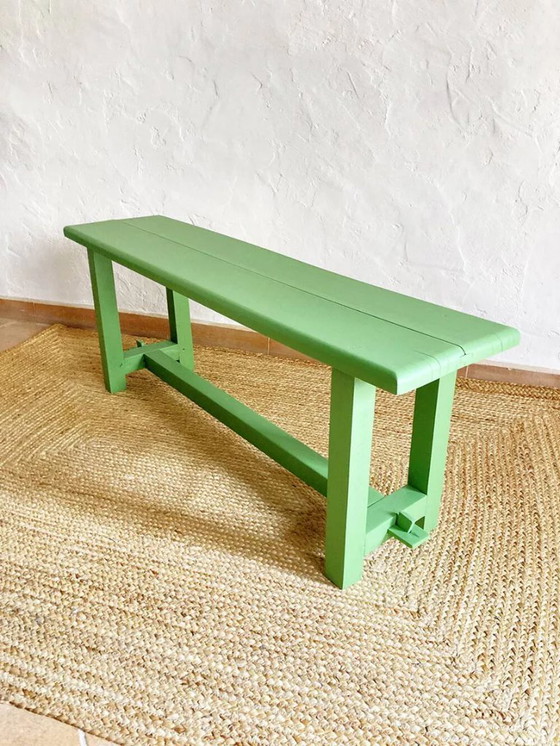 Image 1 of Antique solid wood bench