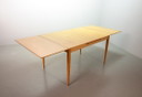 Large Mid-Century Design Extendable Solid Beech Wooden Dining Table in style of Arno Lambrecht. Germany, 1950s.