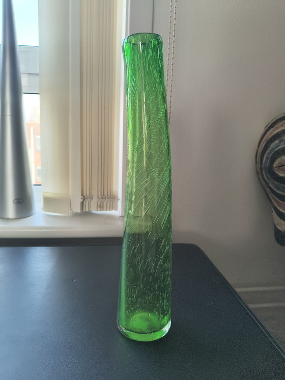 Image 1 of Vase en verre vert de Murano, design vintage 2880