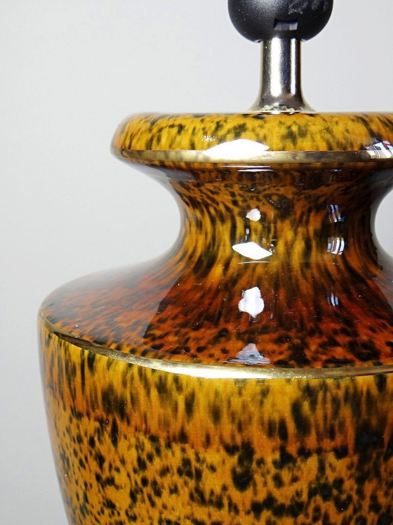 Image 1 of Vintage Italian pyrite ceramic lamp, 1970s-1980s Hollywood Regency