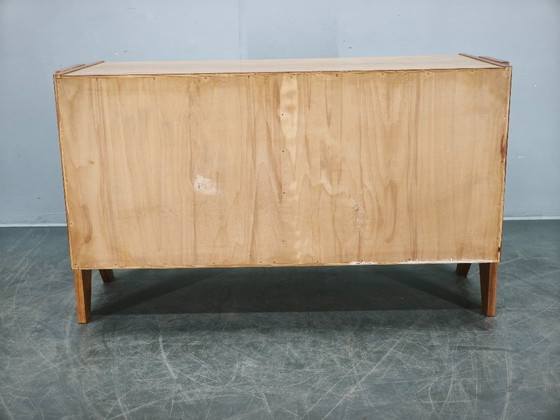 Image 1 of 1960s Czechoslovak Maple Sideboard with Drawers and Cabinet