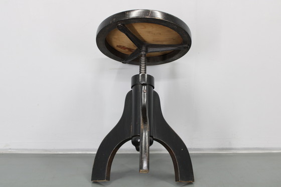 Image 1 of 1940s Piano Beech Stool by Benko, Czechoslovakia