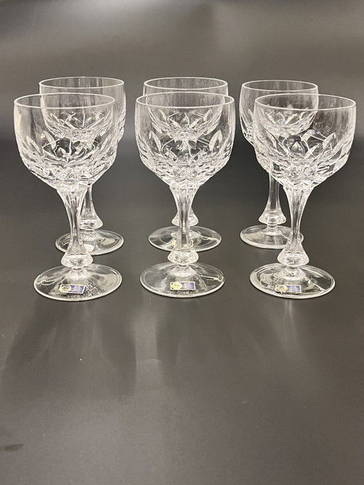 6 Spiegelau kristallen voetglazen