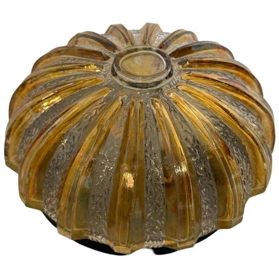 Image 1 of Deckenleuchte (oder Wandleuchte) mit gepresstem Glas - Wandleuchter - Midcentury Modern