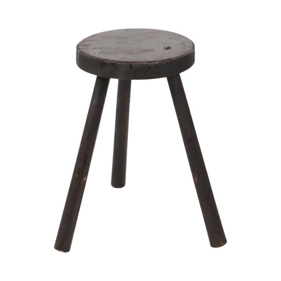 Vecchio Sgabello Treppiede Rustico Legno Massello Tinto 45cm – Sgabelli, Wood (photo 14 of 14)