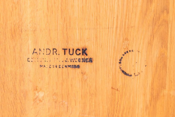 Image 1 of Table basse en chêne de Hans J. Wegner pour Andreas Tuck (Danemark, années 1950).