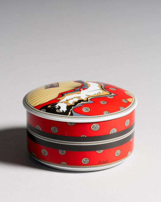 Image 1 of Rosenthal Porzellan Sammler-Deckeldose Nr.7 Ein Besuch in Japan Sammlerdose Reisen