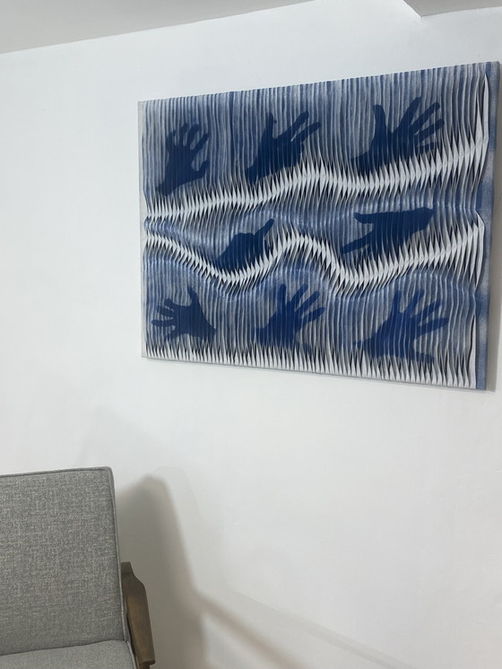 Image 1 of Tableau Sculpture Art Textiles Réf Jeu de Mains