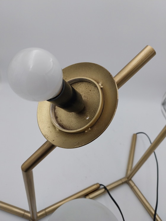 Image 1 of 1 set Flos IC t1 geborstelde messing tafellampen 1990's