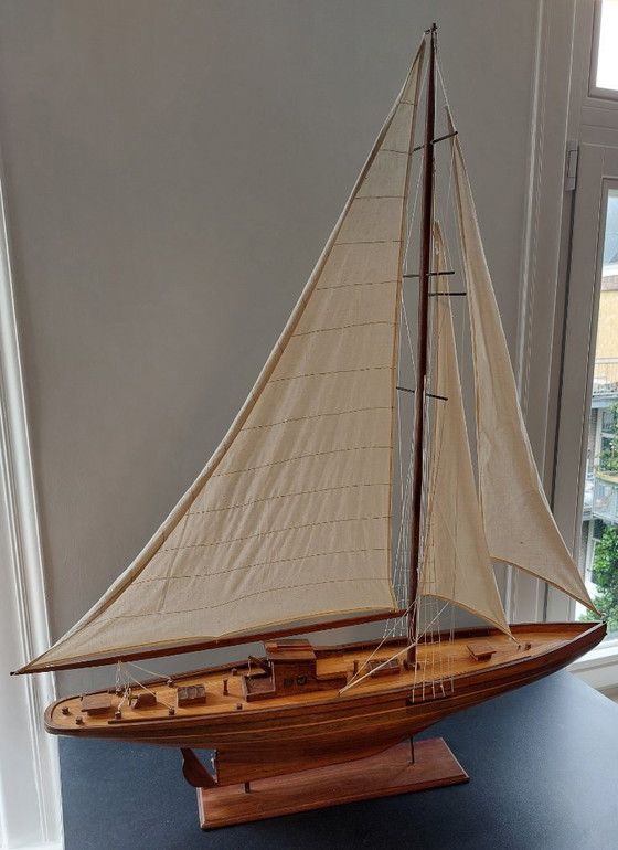 Image 1 of Vintage handgemaakt houten modelschip – Shackleton's Endurance (96 cm)
