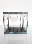 Vassoio per dischi in plexiglass in stile Space Age, vintage.